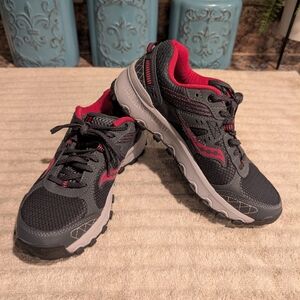 Saucony Grid Charcoal Grey & Pink Sneakers S15427-5